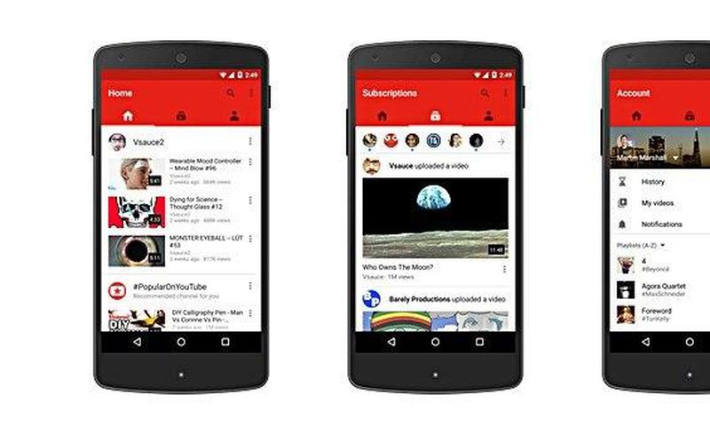 What the new YouTube update looks like.