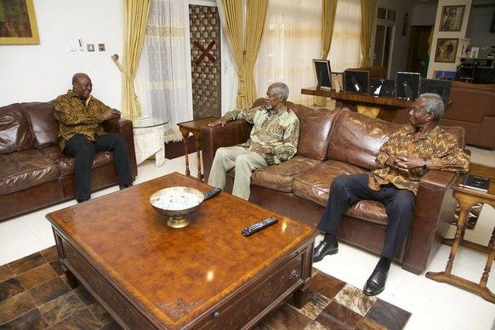 President  John Mahama, Kofi Annan and Kwame Pianim