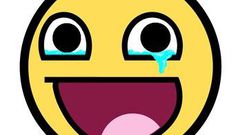 Happy crying emoticon