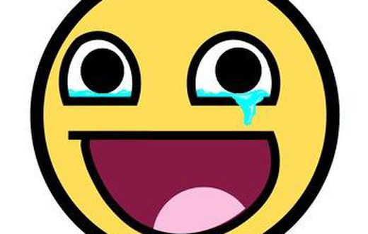 Happy crying emoticon