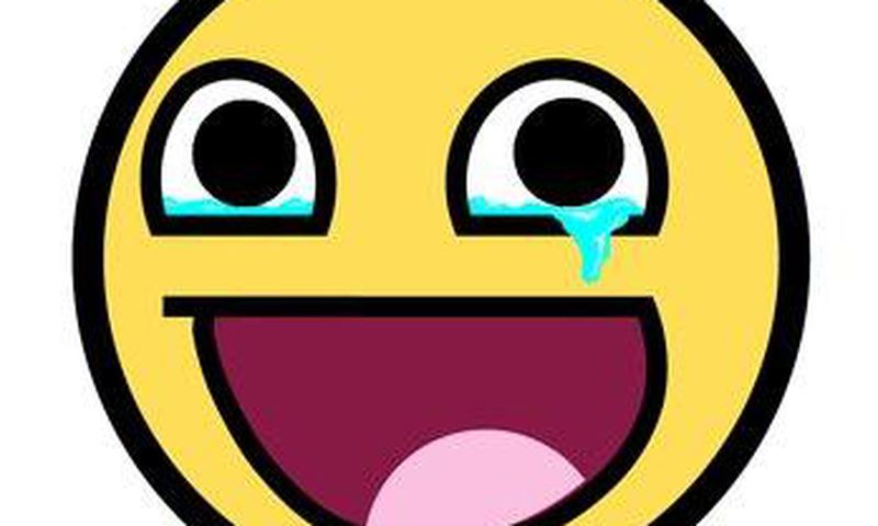 Happy crying emoticon