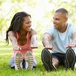 Couple exercising together