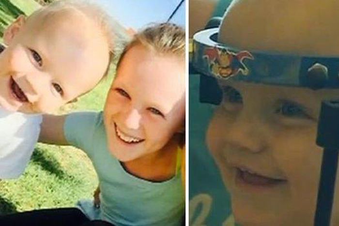 Then medical staff took a piece of Jaxon’s rib to graft the two vertebrae together.