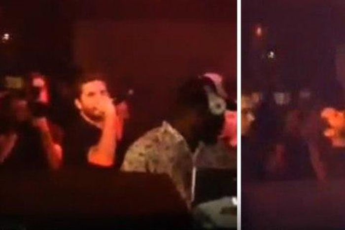 Scott Disick partying up hard at the 10AK night club in Vegas last Friday, March 27, 2015.