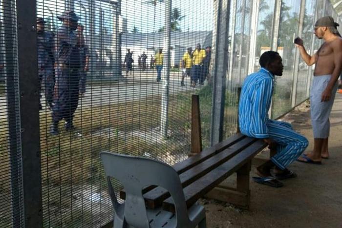 A camp for asylum seekers on Manus Island in Papua New Guinea, where Behrouz Boochani reportedly sent a book over text messages that has won Australia's most valuable literary prize