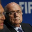 FIFA President Sepp Blatter listens to secretary general Jerome Valcke (L) during a news conference after a meeting of the FIFA executive committee in Zurich March 20, 2015. REUTERS/Arnd Wiegmann