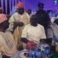 Senator Iyiola Omisore and Governor Fayose enjoy a quick chat while guests watched on