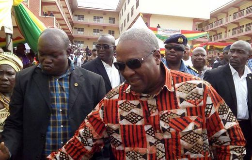 President John Mahama at the grounds