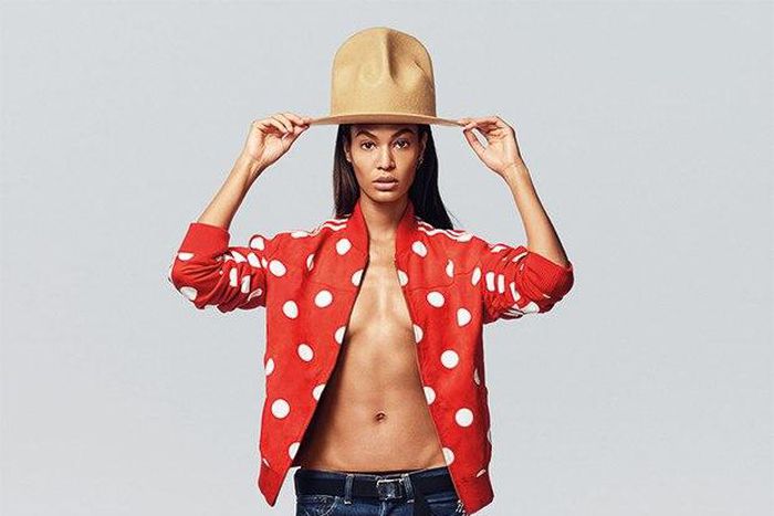 Joan Smalls recreates Pharrell Williams for 2015 CFDA Awards Journal