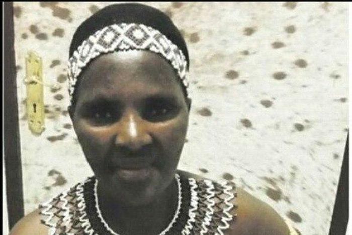 Ngipheni Ngcobo, 57-yr-old zulu virgin was one of the thousands of bare-breasted Zulu maidens for the reed dance