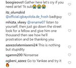 Instagram comments