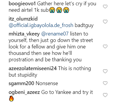 Instagram comments