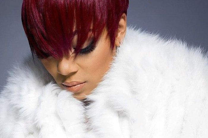 Monica Brown debuts red pixie cut