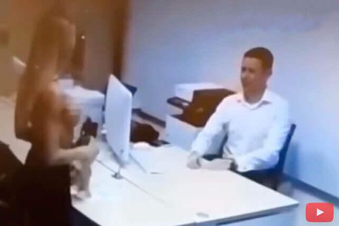 Desperate woman strips naked in front of bank manager to secure a loan (Video)