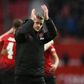 Ole Gunnar Solskjaer applauds the crowd at Old Trafford after his Manchester United side beat Reading 2-0 in the third round of the FA Cup on Saturday