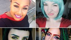 Rainbow eyebrow beauty trend