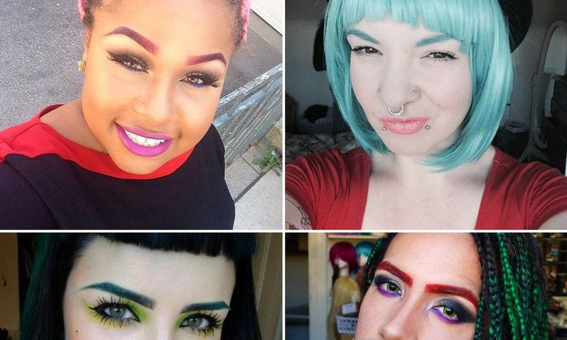 Rainbow eyebrow beauty trend