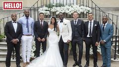 The newlyweds, Alton Thelwell, Anthony Gardner, Kyle Walker, Kavanagh, King, Gylfi Sigurdsson, Jermaine Jenas and Jermain Defoe
