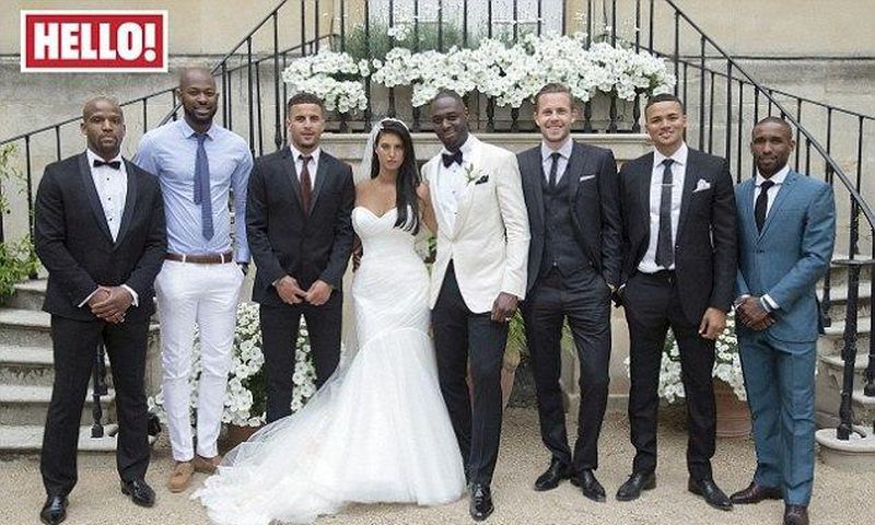 The newlyweds, Alton Thelwell, Anthony Gardner, Kyle Walker, Kavanagh, King, Gylfi Sigurdsson, Jermaine Jenas and Jermain Defoe