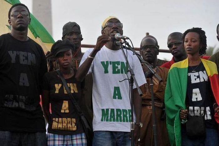 Youth from the Y'En A Marre group.