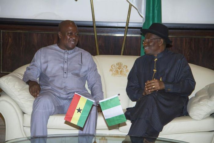 President John Mahama of Ghana and Goodluck Ebele Jonathan