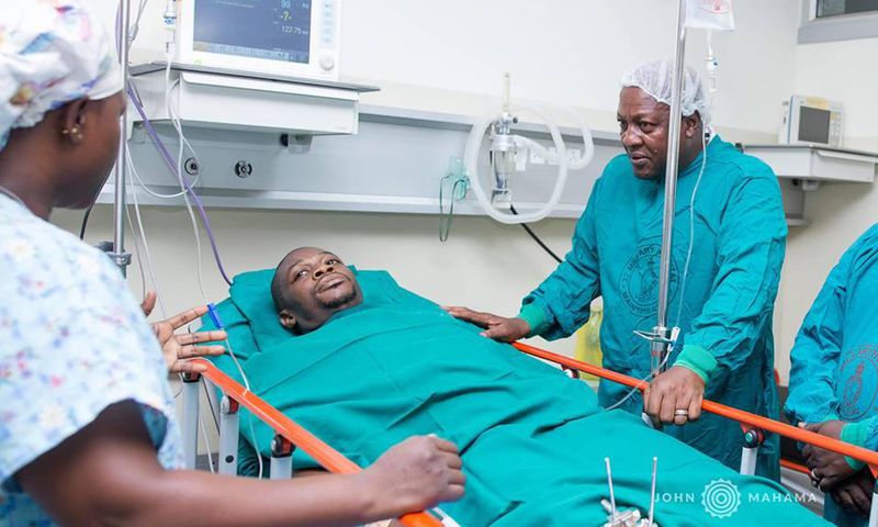John Mahama visits shooting victims