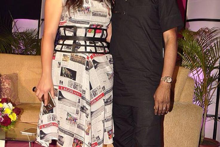 Monalisa Chinda and 1st guest, Lanre 'The Catalyst' Olusola.
