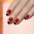 Modern half moon nail art
