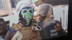 Masked man as a security personnel at the Ayawaso West Wuogon by-election