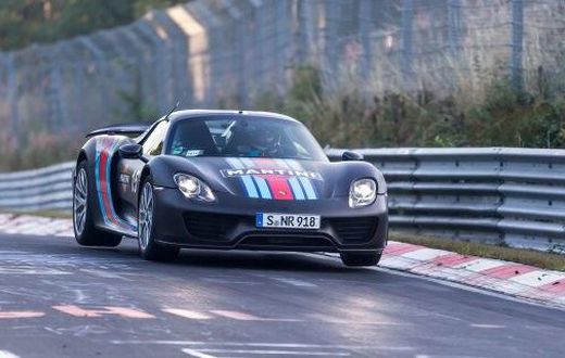 The Porsche 918 Spyder on a lap round the legendary Nurburgring track