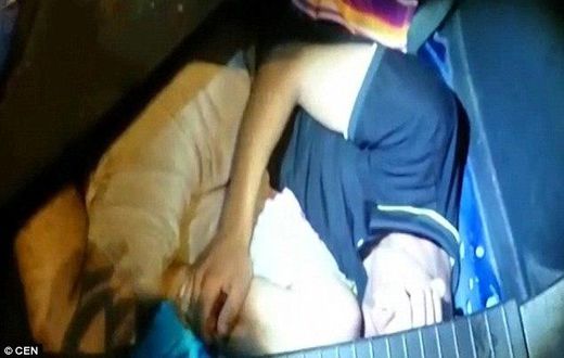 This desperate Moroccan  migrant was discovered by Spanish police in the spare wheel well 