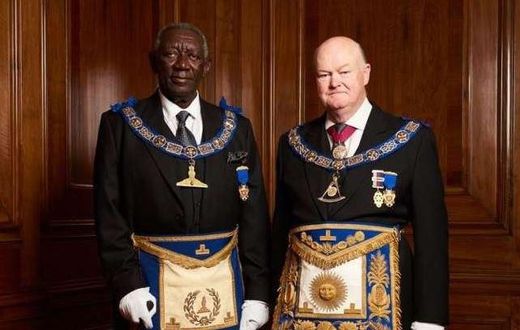 Former president John Kufuor, a member of  Freemason
