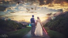 Epic wedding portrait