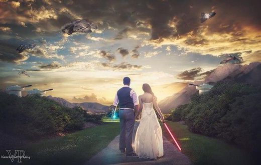 Epic wedding portrait