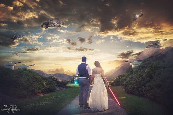 Epic wedding portrait