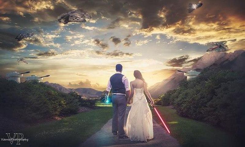 Epic wedding portrait