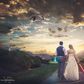 Epic wedding portrait