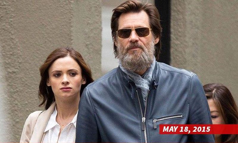 Jim Carrey and Cathriona White in May 2015