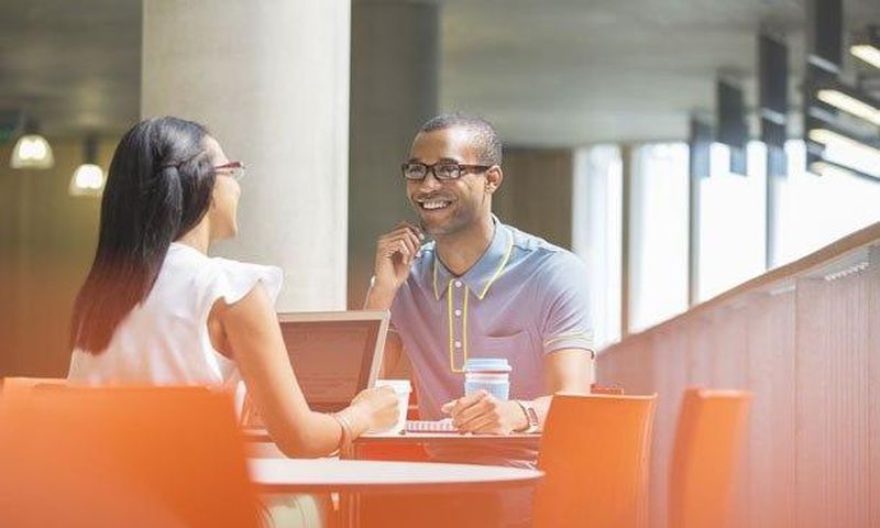 Couple talking