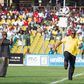 Mahama shows off football skills