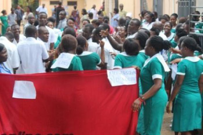 Striking psychiatric nurses