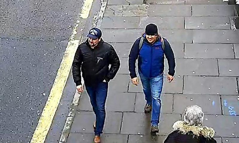EU foreign ministers will formally sign off on restrictive measures against one entity and nine individuals, including the two men (pictured March 2018) accused of poisoning former Russian spy Sergei Skripal and his daughter in Salisbury, England
