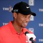 Tiger Woods is interviewed after completing the final round of The Players Championship at TPC Sawgrass - Stadium Course. Mandatory Credit: Jake Roth-USA TODAY Sports