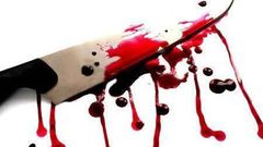 A bloody knife