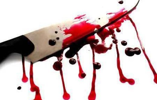 A bloody knife