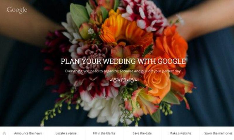 Google's wedding planner
