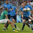 Italy's Sergio Parisse in action with Ireland's Jamie Heaslip Reuters / Eddie Keogh Livepic