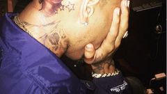 Chris Browns flaunts new head tattoo