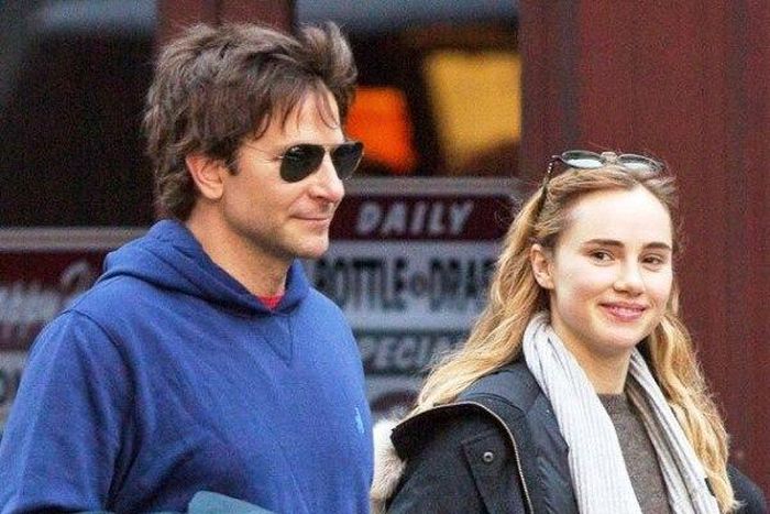 Bradley Cooper and Suki Waterhouse taking a stroll