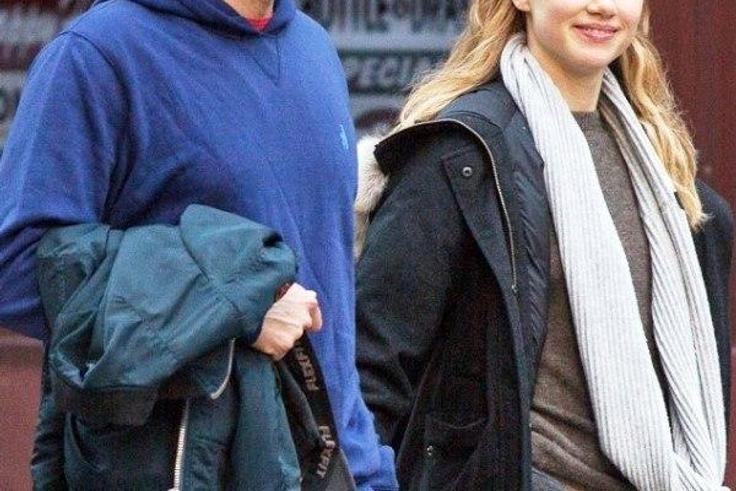 Bradley Cooper and Suki Waterhouse taking a stroll